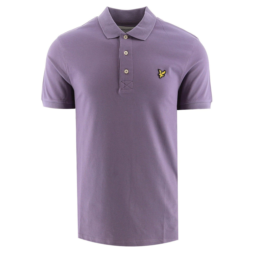 Lyle & Scott Plain Mens Purple Polo Shirt