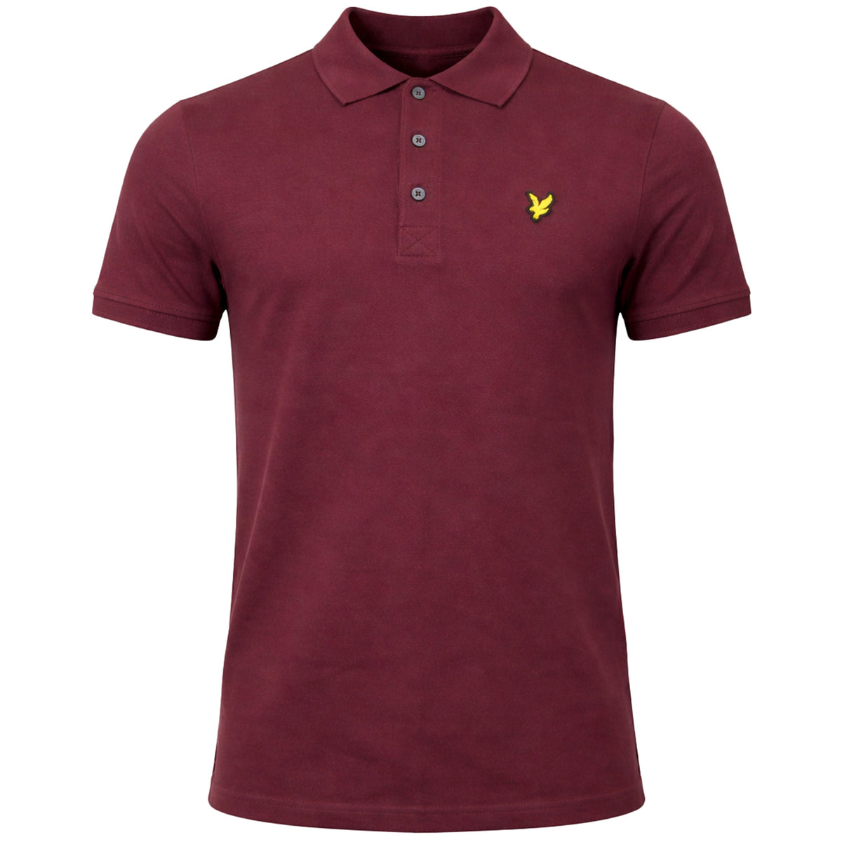 Lyle & Scott Plain Mens Burgundy Polo Shirt