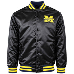 Mitchell & Ness NCAA University Of Michigan Wolverines Mens Black Jacket