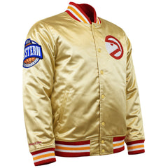 Mitchell & Ness NBA Atlanta Hawks Championship Mens Beige Satin Jacket
