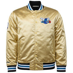 Mitchell & Ness NBA Charlotte Hornets Championship Mens Beige Satin Jacket