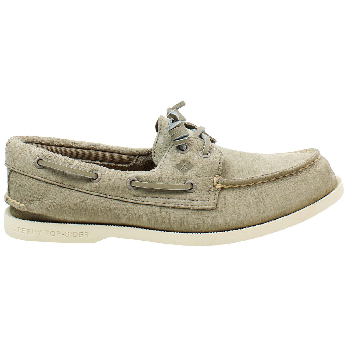 Sperry A/O 2-Eye Plushwave Womens Taupe Boat Shoes