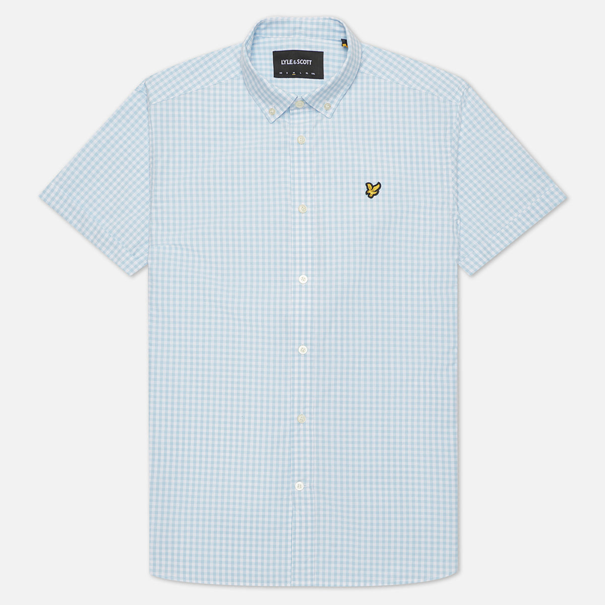 Lyle & Scott Gingham Mens White/Blue Shirt