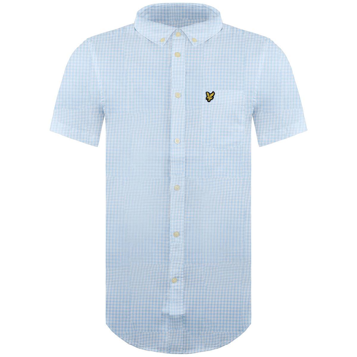 Lyle & Scott Gingham Mens White/Blue Shirt