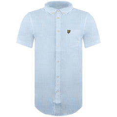 Lyle & Scott Gingham Mens White/Blue Shirt