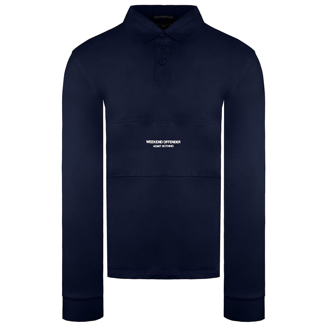 Weekend Offender Zurich Mens Navy Rugby Polo Shirt