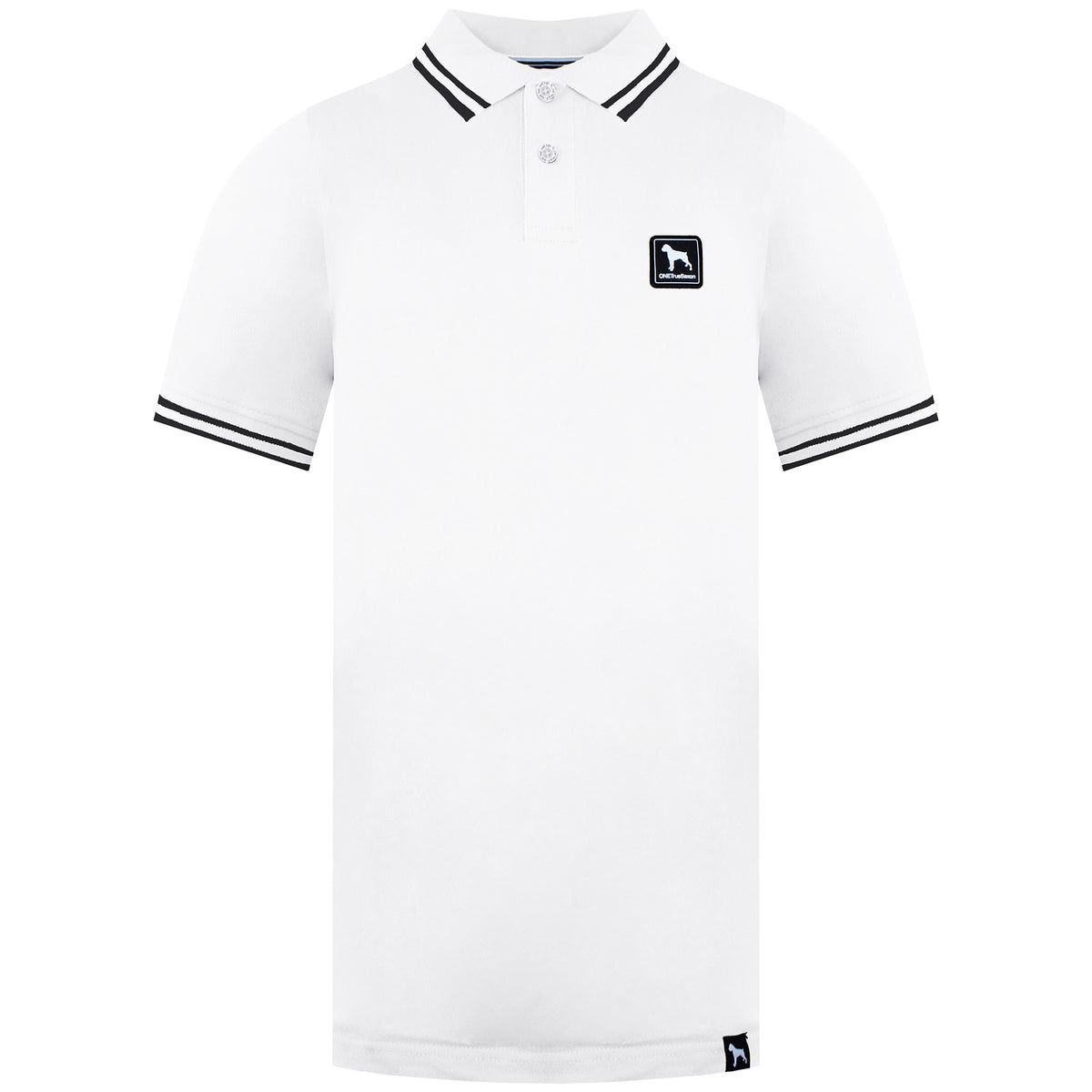 One True Saxon Dexon Mens White Polo Shirt