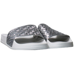 Slydes Sky Womens White/Silver Sliders