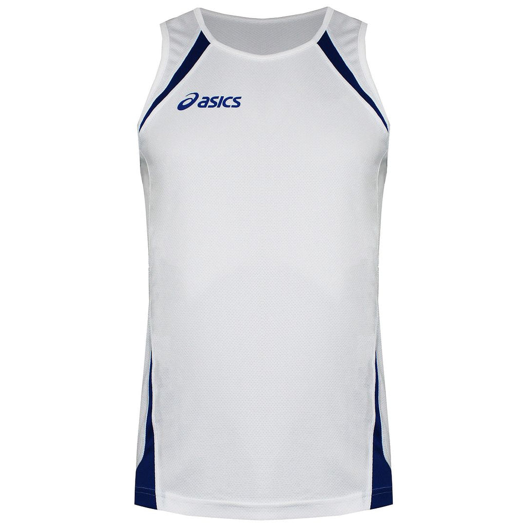 Asics Canotta Mens White/Blue Vest