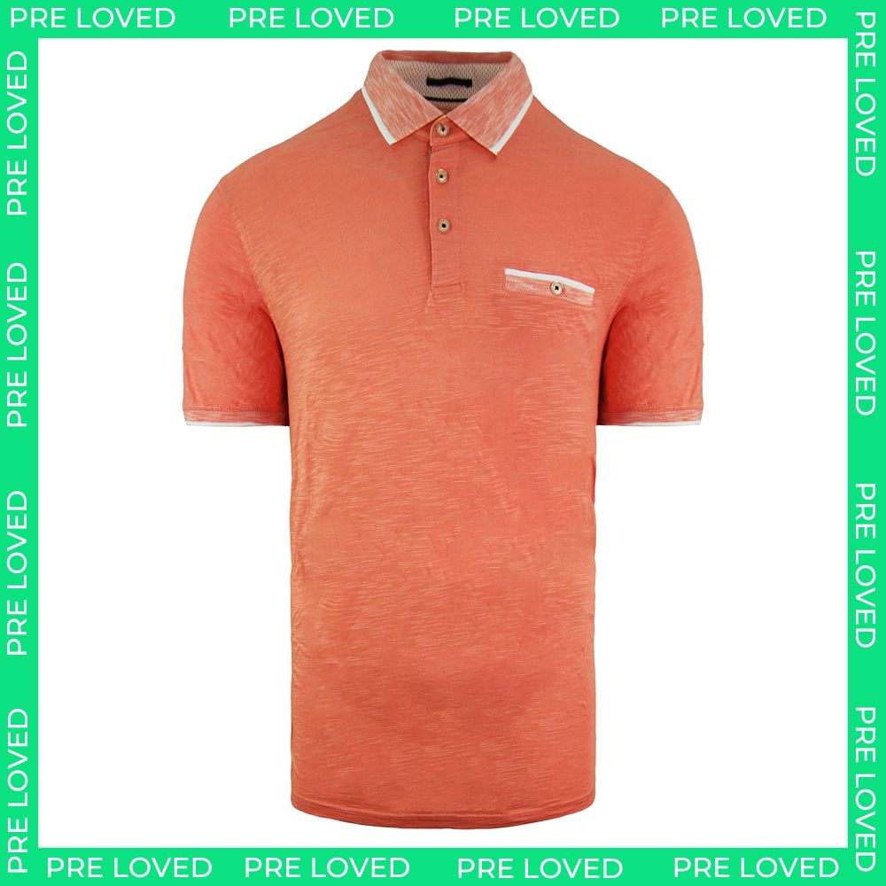 Ted Baker Soft Touch Mens Orange Polo Shirt - Size M - Dirty mark on the front