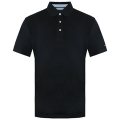 Tommy Hilfiger Short Sleeve Plain Black Collared Mens Polo Shirt TIM100 BLACK