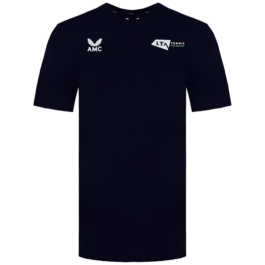 Castore LTA Logo Mens Navy Tennis Top