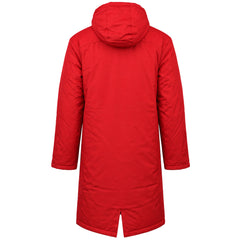Castore Long Length Bench Mens Red Parka Jacket