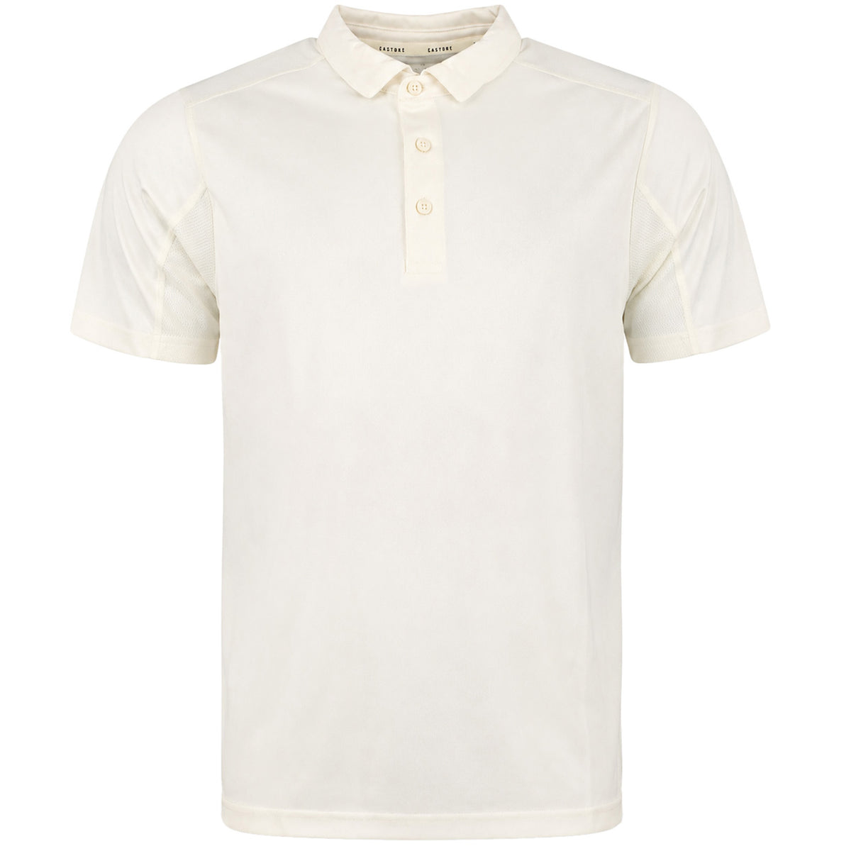 Castore Plain Mens Beige Cricket Polo Shirt
