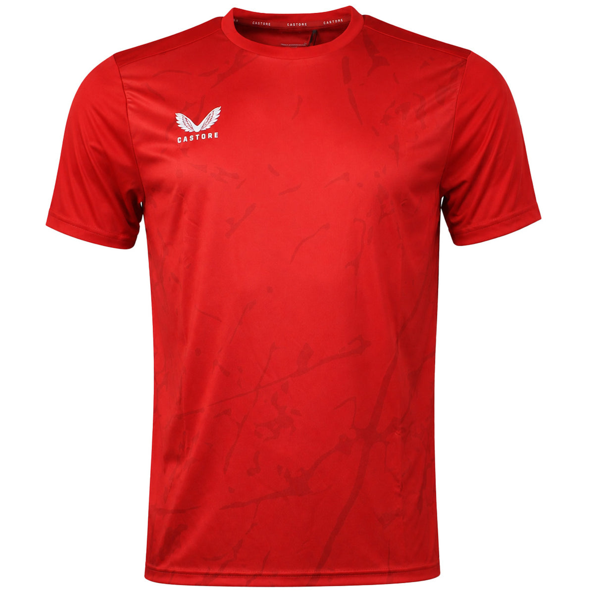 Castore Marble Printed Mens Red T-Shirt