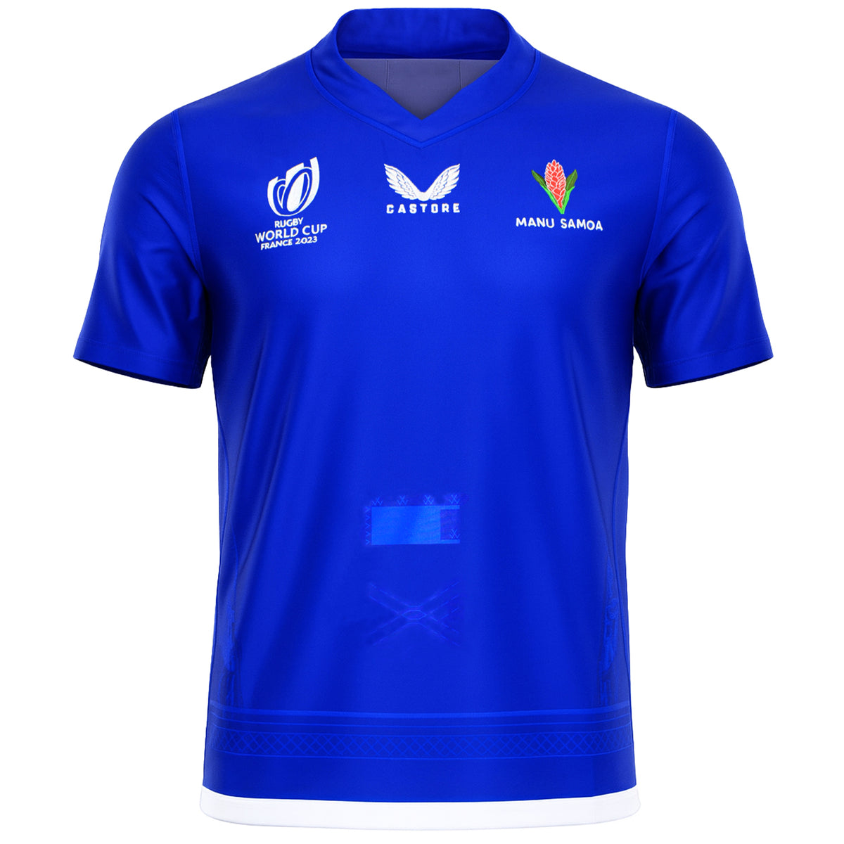 Castore Manu Samoa Mens Blue Rugby Shirt