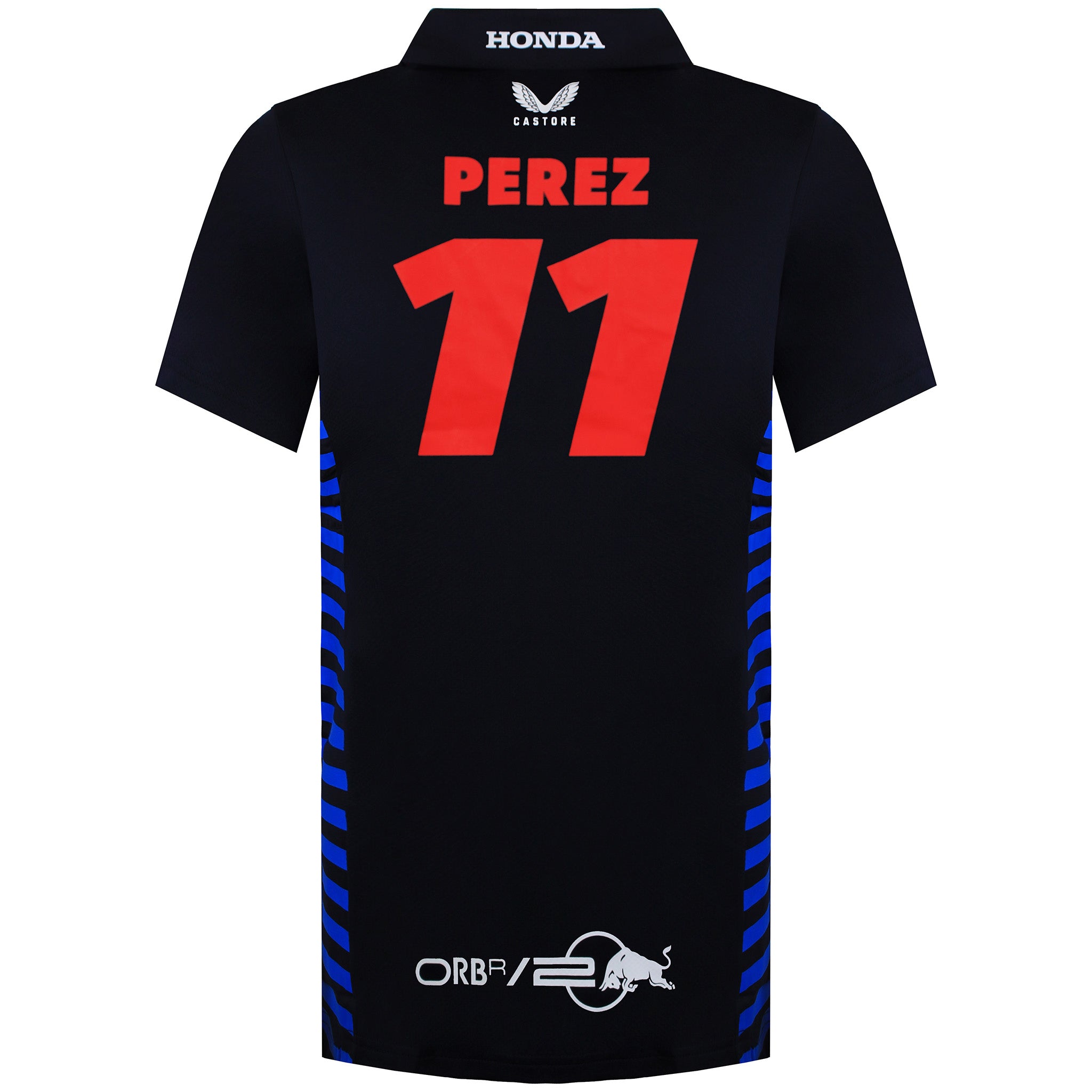 Red Bull Racing Official Teamline 11 Perez Mens Navy Polo Shirt