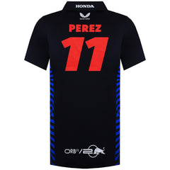 Red Bull Racing Official Teamline 11 Perez Mens Navy Polo Shirt