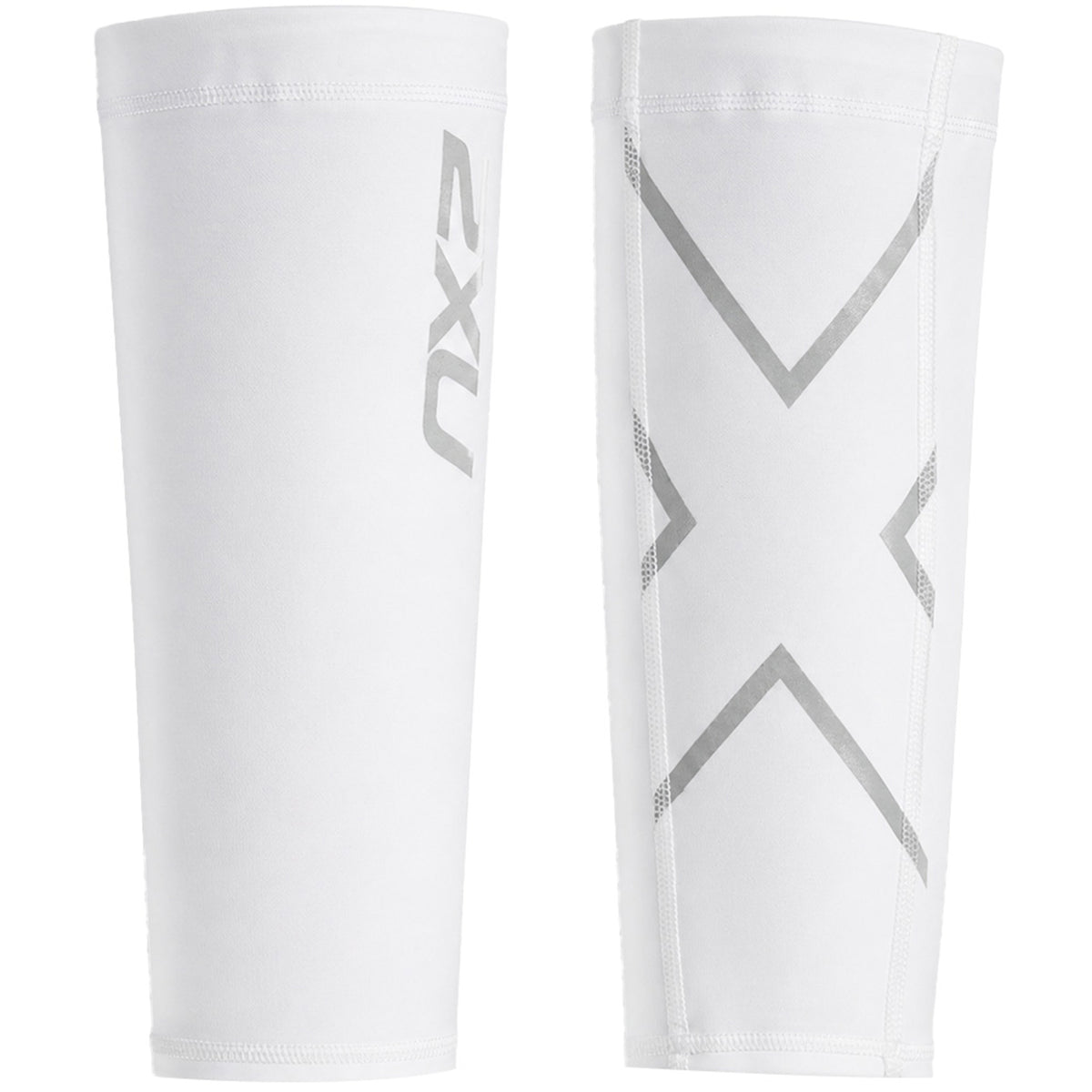 2XU Flexible Compression Unisex White/Silver Calf Guards