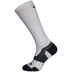 2XU Light Cushion Full White/Grey Mens Length Socks