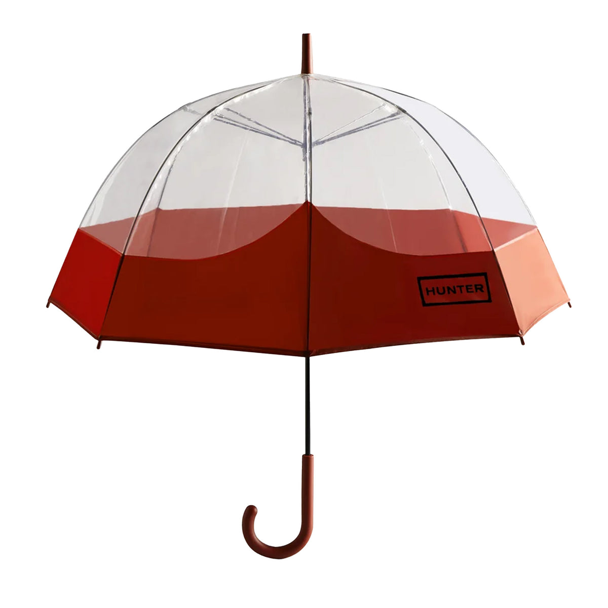 Hunter Moustache Bubble Red/Transparent Umbrella
