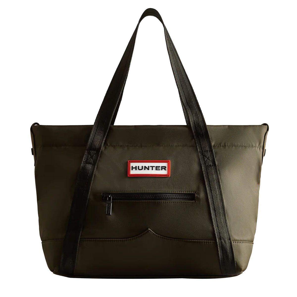 Hunter Nylon Midi Topclip Dark Olive Tote Bag