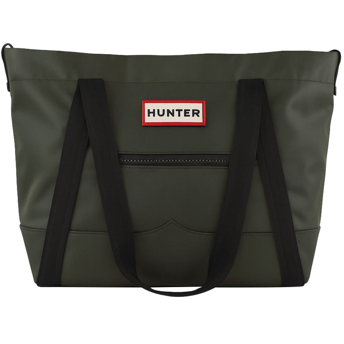 Hunter Nylon Midi Topclip Dark Olive Tote Bag