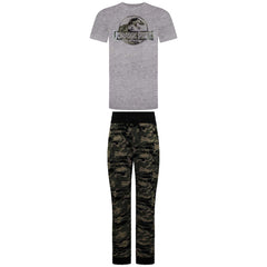 Jurassic Park Logo Mens Camo Pyjama Set