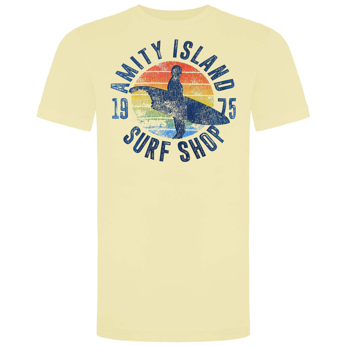 Jaws Amity Surf Shop Mens Yellow T-Shirt