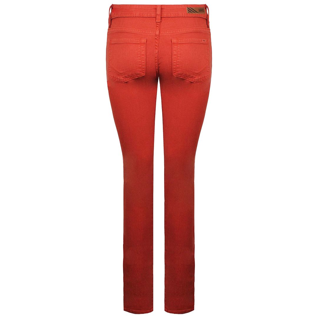 Vans Off The Wall Low Waist Womens Red Jeans