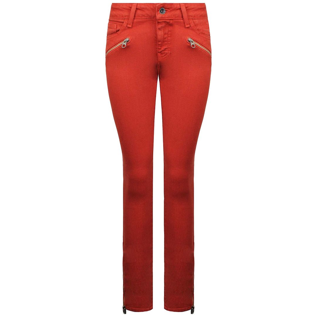 Vans Off The Wall Low Waist Womens Red Jeans