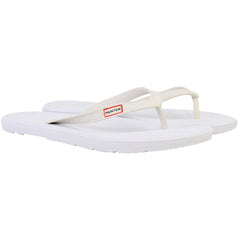 Hunter Logo Womens White Flip-Flops
