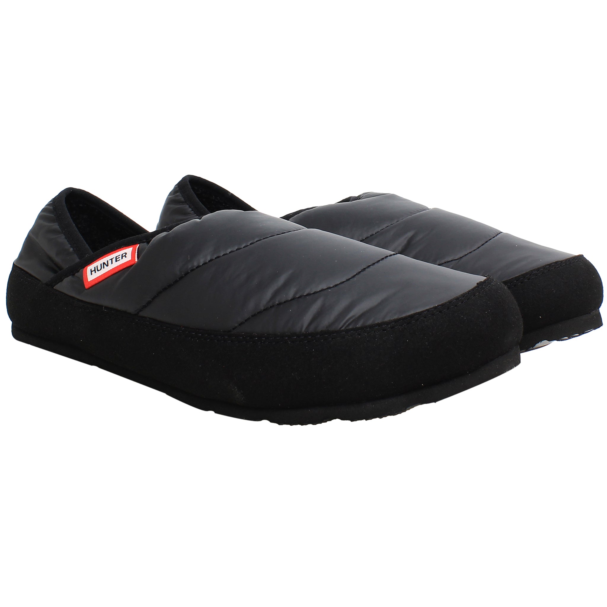 Hunter Puffer Womens Black Slippers