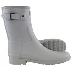 Hunter Refined Short Womens Grey Wellington Boots
