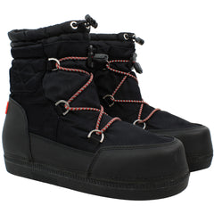 Hunter Original Snow Quilted Womens Black Boots