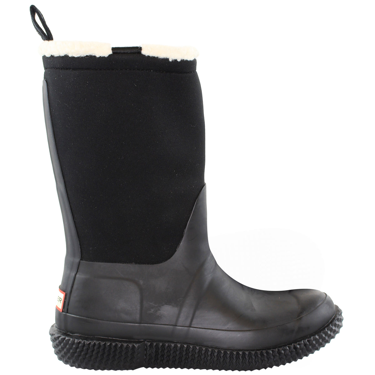 Hunter Sherpa Webbing Womens Black Wellington Boots