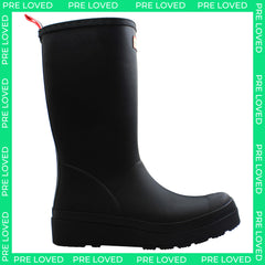 Hunter Play Tall Womens Black Rain Boots NO BOX