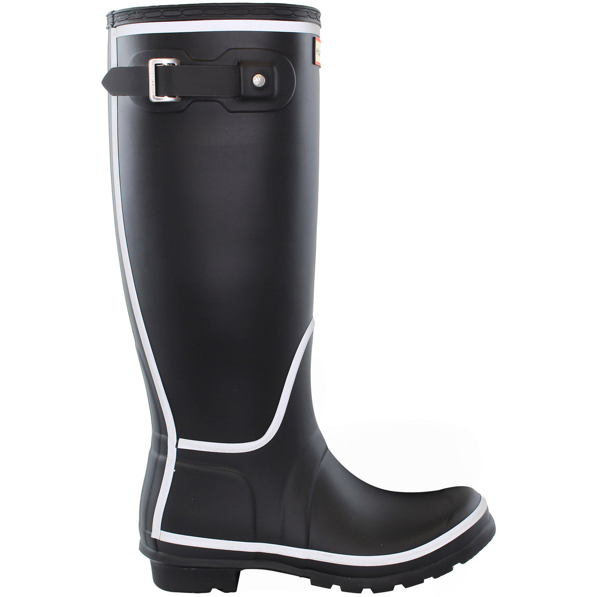 Hunter Tall Reflective Outline Womens Black Wellington Boots