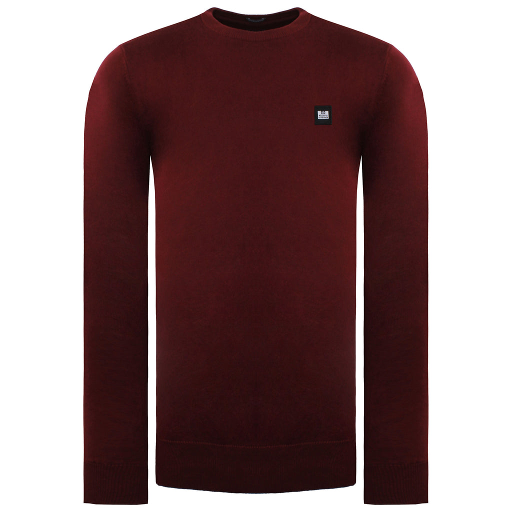 Weekend Offender Silver Mens Burgundy Sweater