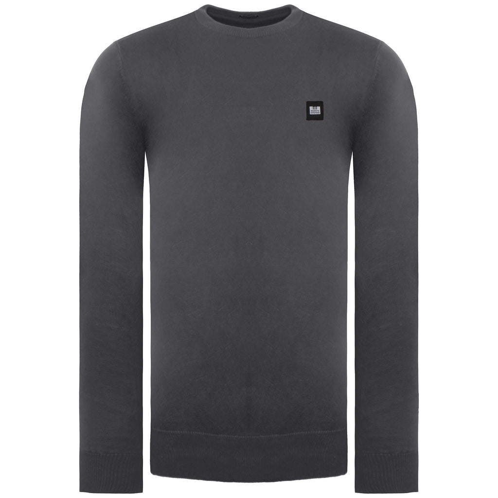 Weekend Offender Silver Mens Charcoal Sweater