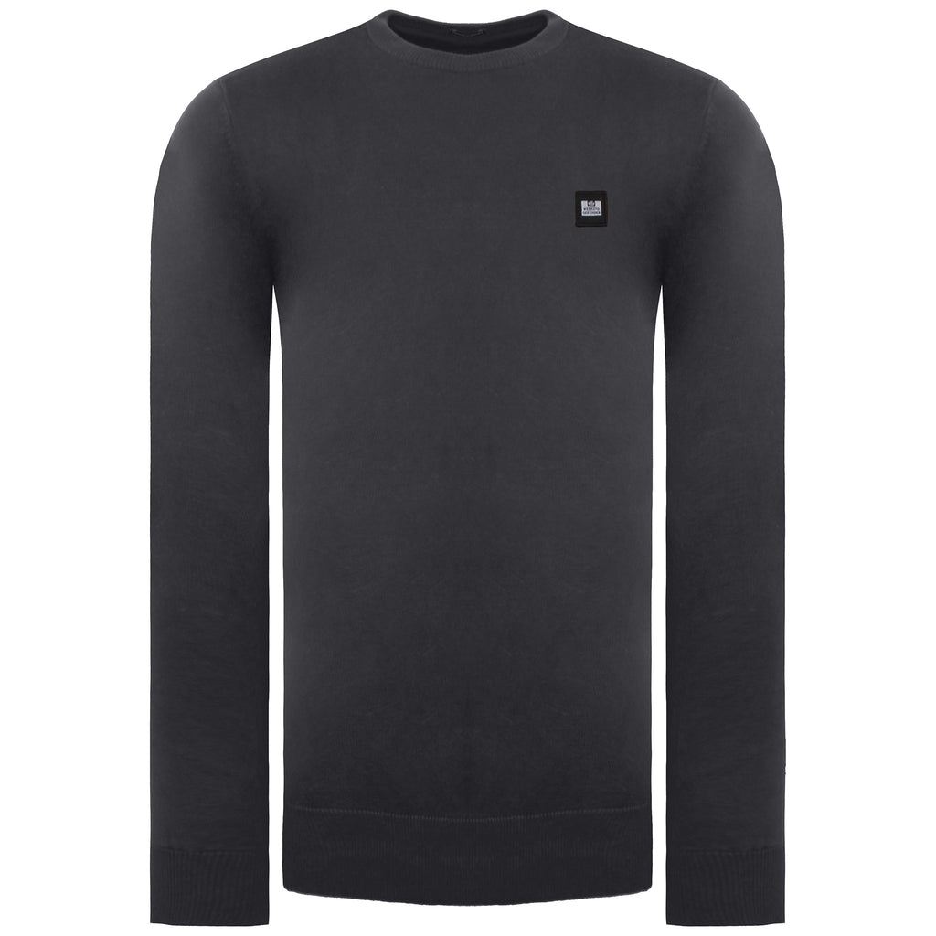 Weekend Offender Silver Mens Dark Charcoal Sweater