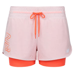 New Balance 2in1 Impact Run Womens White Shorts
