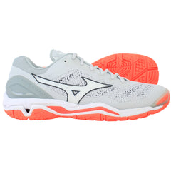 Mizuno Wave Stealth V Womens Grey Handball Shoes