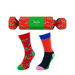 Happy Socks 2-Pack Cracker Holly Multicolour Gift Set