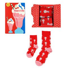 Happy Socks 2-Pack Red Mini & Me Milkshake Gift Set