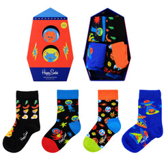Happy Socks 4-Pack Multicolour Space Gift Set