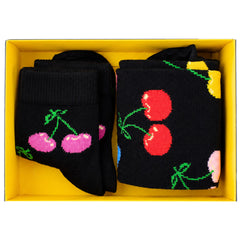 Happy Socks 2-Pack Black Cherry Mini & Me Gift Set