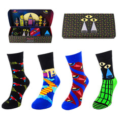 Happy Socks 4-Pack Multicolour Space Gift Set