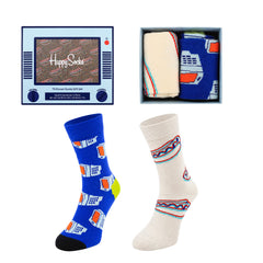 Happy Socks 2-Pack Multicolour TV Dinner Gift Set