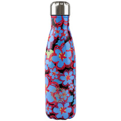 Hype 500ml Flowers Blue Water Bottle